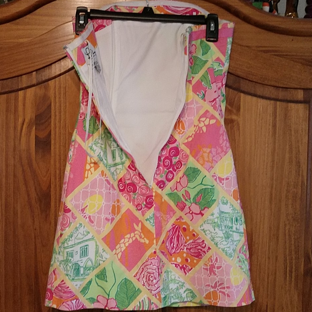 Lilly Pulitzer  Strapless Dress Size 2 - Picture 4 of 7
